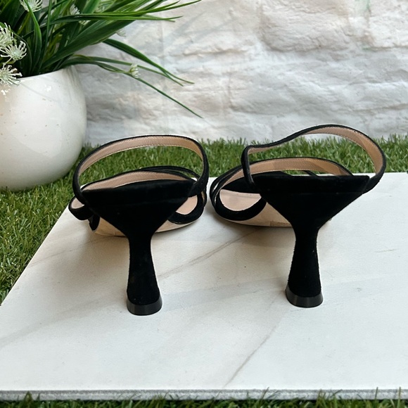 STUART WEITZMAN black suede leather sandals size 9 - Picture 5 of 15